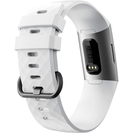 Strap-it® Strap-it Fitbit Charge 4 silicone band (wit)