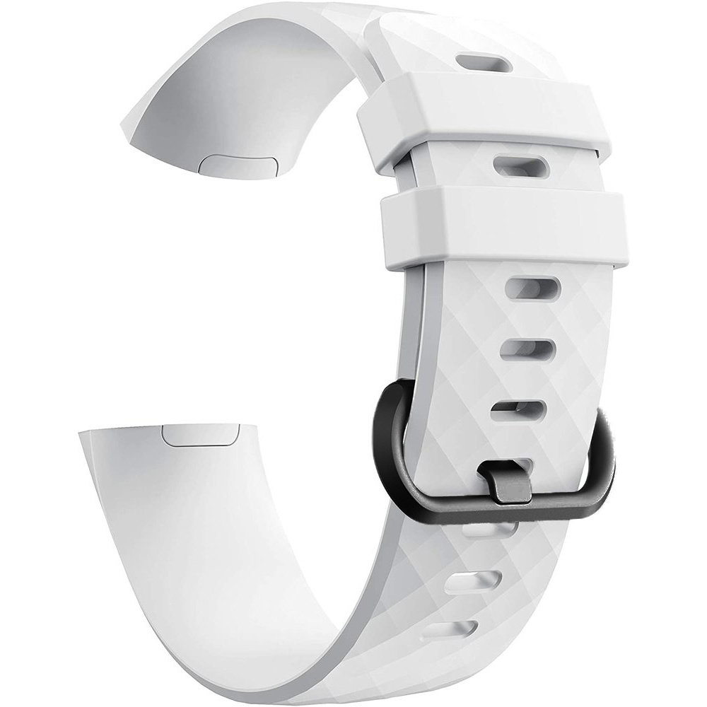 Strap-it® Strap-it Fitbit Charge 4 silicone band (wit)
