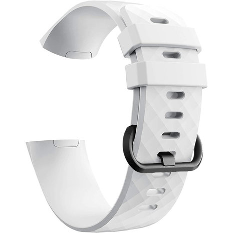 Strap-it® Strap-it Fitbit Charge 4 silicone band (wit)