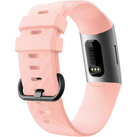 Strap-it® Strap-it Fitbit Charge 4 silicone band (lichtroze)