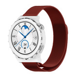 Strap-it® Huawei Watch GT 3 Pro 43mm Milanese band (rood) Strap-it® Huawei Watch GT 3 Pro 43mm Milanese band (rood)