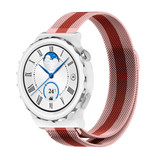 Strap-it® Huawei Watch GT 3 Pro 43mm Milanese band (rood/roze)