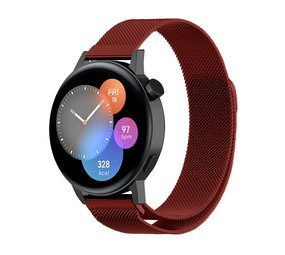 Strap-it® Huawei Watch GT 3 42mm Milanese band (rood)