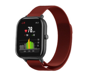 Strap-it® Xiaomi Amazfit GTS Milanese band (rood)