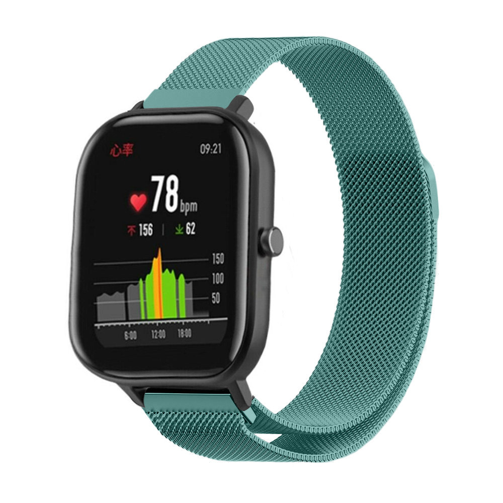 Strap-it® Strap-it Xiaomi Amazfit GTS Milanese band (groen) Strap-it® Strap-it Xiaomi Amazfit GTS Milanese band (groen)