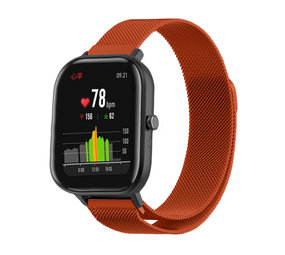 Strap-it® Xiaomi Amazfit GTS Milanese band (oranje)