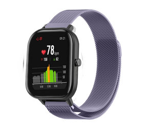 Strap-it® Xiaomi Amazfit GTS Milanese band (lichtpaars)