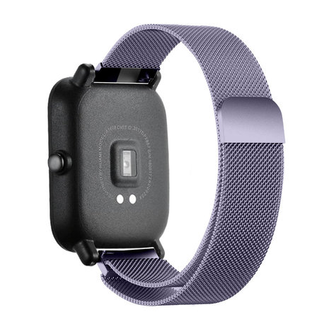 Strap-it® Strap-it Xiaomi Amazfit GTS Milanese band (lichtpaars)