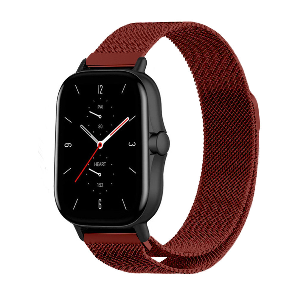 Strap-it® Strap-it Amazfit GTS 2 Milanese band (rood)