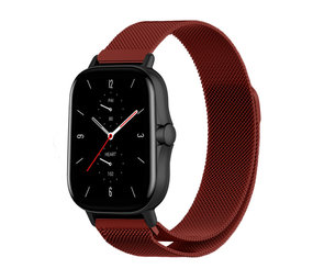 Strap-it® Amazfit GTS 2 Milanese band (rood)