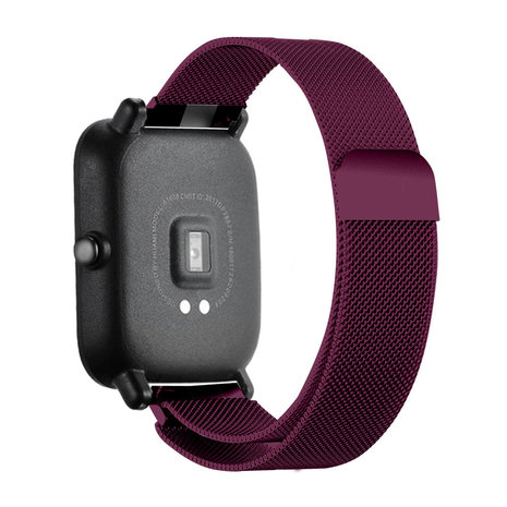 Strap-it® Strap-it Amazfit GTS 2 Milanese band (paars)
