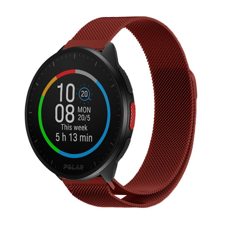 Strap-it® Strap-it Polar Pacer Milanese band (rood)