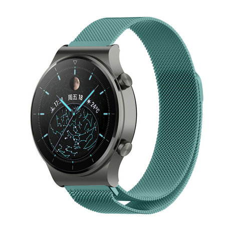 Strap-it® Strap-it Huawei Watch GT 2 Pro Milanese band (groen)