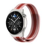 Strap-it® Huawei Watch GT 3 Pro 46mm Milanese band (rood/roze)