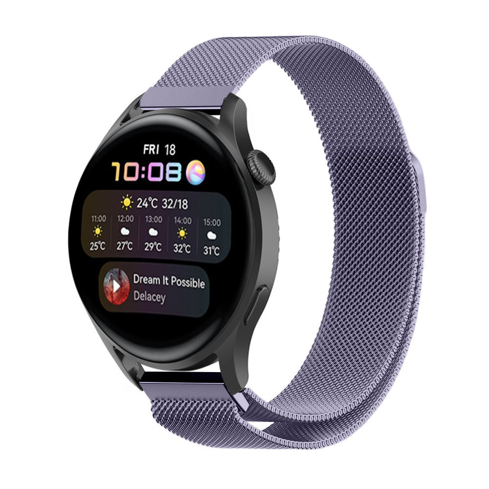 Strap-it® Strap-it Huawei Watch 3 (Pro) Milanese band (lichtpaars) Strap-it® Strap-it Huawei Watch 3 (Pro) Milanese band (lichtpaars)