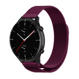 Strap-it® Amazfit GTR 2 Milanese band (paars)
