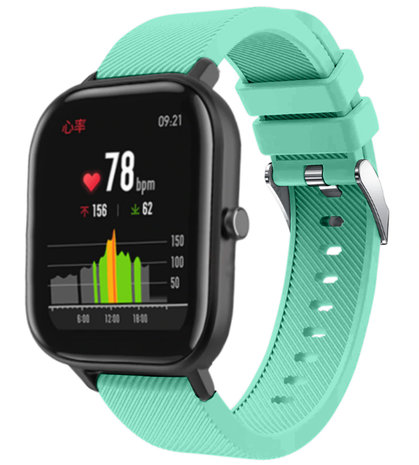 Strap-it® Strap-it Xiaomi Amazfit GTS siliconen band (aqua)