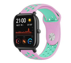 Strap-it® Xiaomi Amazfit GTS sport band (roze/aqua)