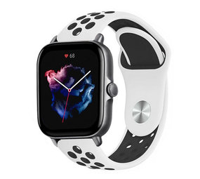 Strap-it® Amazfit GTS 3 sport band (wit/zwart)
