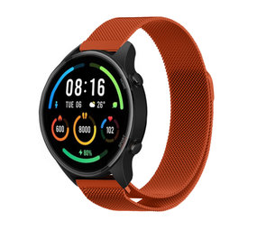 Strap-it® Xiaomi Mi Watch Milanese band (oranje) Strap-it® Xiaomi Mi Watch Milanese band (oranje)