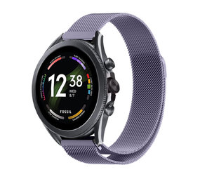 Strap-it® Fossil Gen 6 - 44mm Milanese band (lichtpaars)