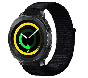 Strap-it® Samsung Gear Sport nylon band (zwart)