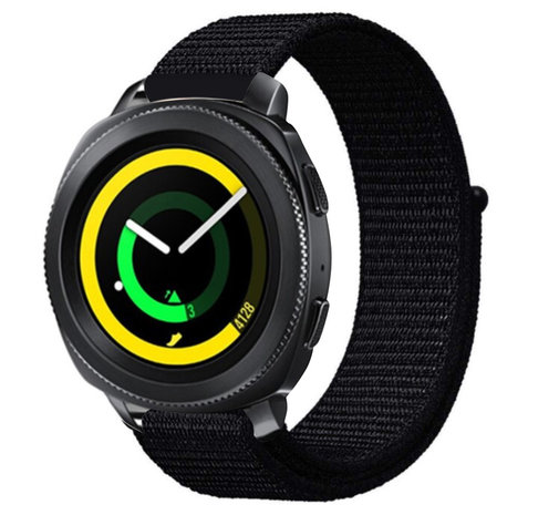 Strap-it® Strap-it Samsung Gear Sport nylon band (zwart)