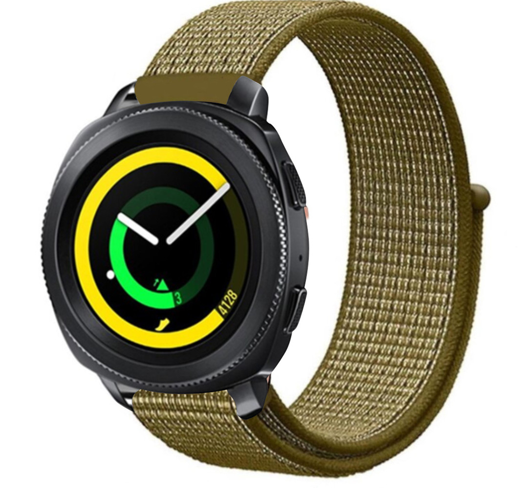 Strap-it® Strap-it Samsung Gear Sport nylon band (olijf)