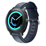 Strap-it® Samsung Gear Sport leren bandje (donkerblauw)