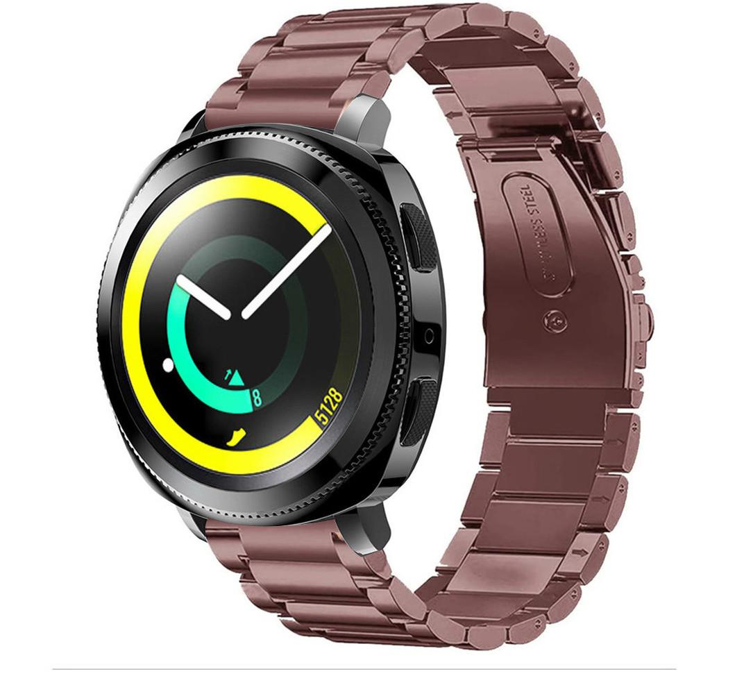 Strap-it® Strap-it Samsung Gear Sport stalen band (brons-goud)