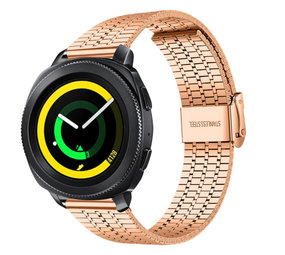 Strap-it® Samsung Gear Sport roestvrij stalen band (rosé goud)