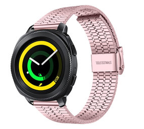 Strap-it® Samsung Gear Sport roestvrij stalen band (rosé pink)