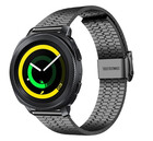 Strap-it® Strap-it Samsung Gear Sport roestvrij stalen band (zwart)