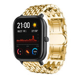 Strap-it® Xiaomi Amazfit GTS stalen draak band (goud)