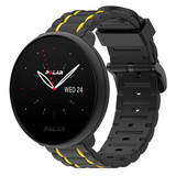 Strap-it® Polar Ignite 2 sport gesp band (zwart/geel)