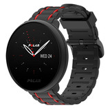 Strap-it® Polar Ignite 2 sport gesp band (zwart/rood)