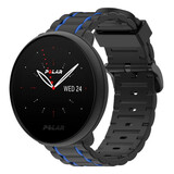 Strap-it® Polar Ignite 2 sport gesp band (zwart/blauw)