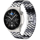 Strap-it® Huawei Watch GT 3 Pro 46mm stalen vis band (zwart)