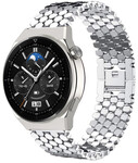 Strap-it® Strap-it Huawei Watch GT 3 Pro 46mm stalen vis band (zilver)