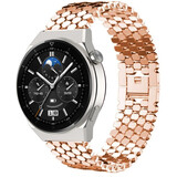 Strap-it® Huawei Watch GT 3 Pro 46mm stalen vis band (rosé goud)