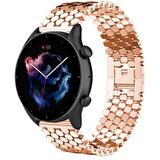 Strap-it® Amazfit GTR 3 (Pro) stalen vis band (rosé goud)