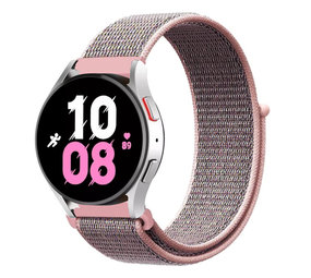 Strap-it® Samsung Galaxy Watch 5 - 44mm nylon band (pink sand)