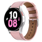 Strap-it® Strap-it Samsung Galaxy Watch 5 - 44mm leren bandje (roze)