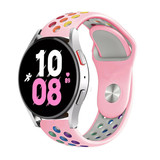 Strap-it® Samsung Galaxy Watch 5 - 44mm sport band (roze/kleurrijk)