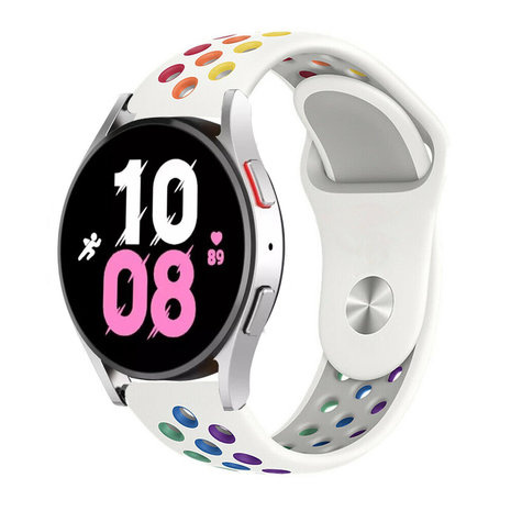 Strap-it® Strap-it Samsung Galaxy Watch 5 - 44mm sport band (wit/kleurrijk)