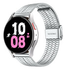 Strap-it® Strap-it Samsung Galaxy Watch 5 - 44mm roestvrij stalen band (zilver)
