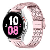 Strap-it® Samsung Galaxy Watch 5 - 44mm roestvrij stalen band (rosé pink)