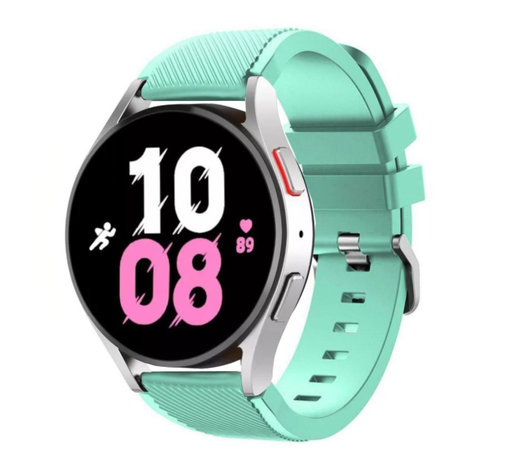 Strap-it® Strap-it Samsung Galaxy Watch 5 - 44mm siliconen bandje (aqua)