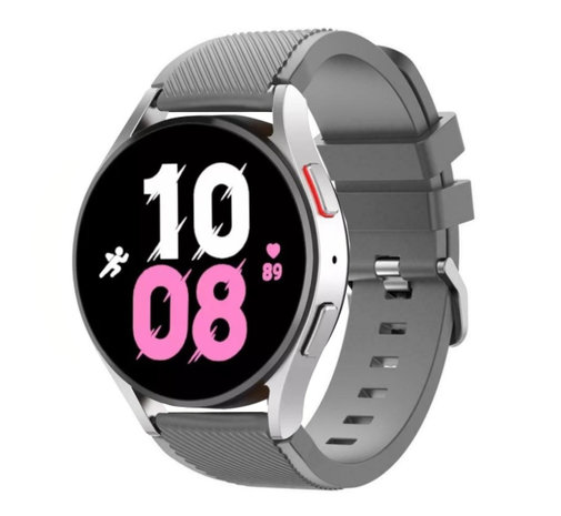 Strap-it® Strap-it Samsung Galaxy Watch 5 - 44mm siliconen bandje (grijs)