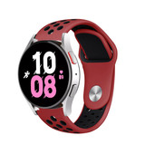 Strap-it® Samsung Galaxy Watch 5 - 44mm sport band (rood/zwart)